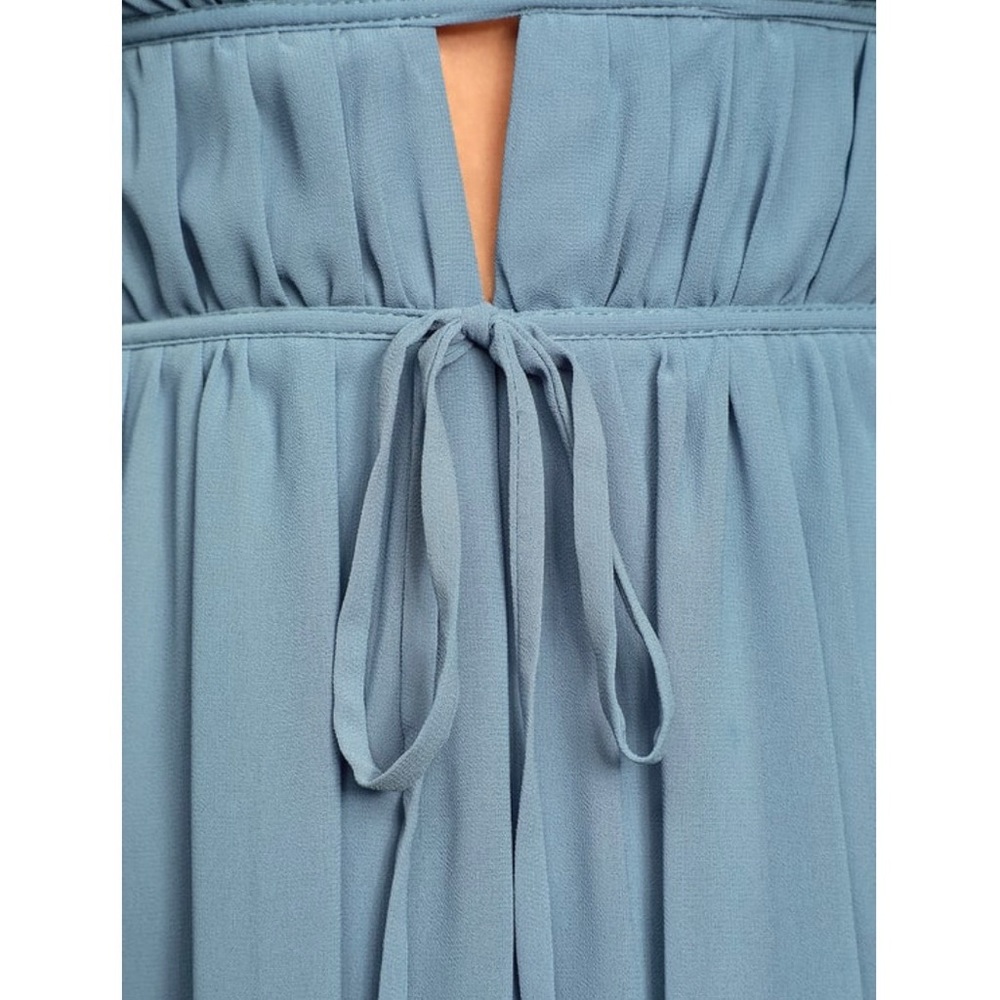 Lulu’s I’m All Yours Slate Blue Ruffled Maxi Dress - Picture 4 of 5
